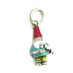 Brighton Christmas Gnome Blue Red Hat Holiday Candy Cane Charm NWOT